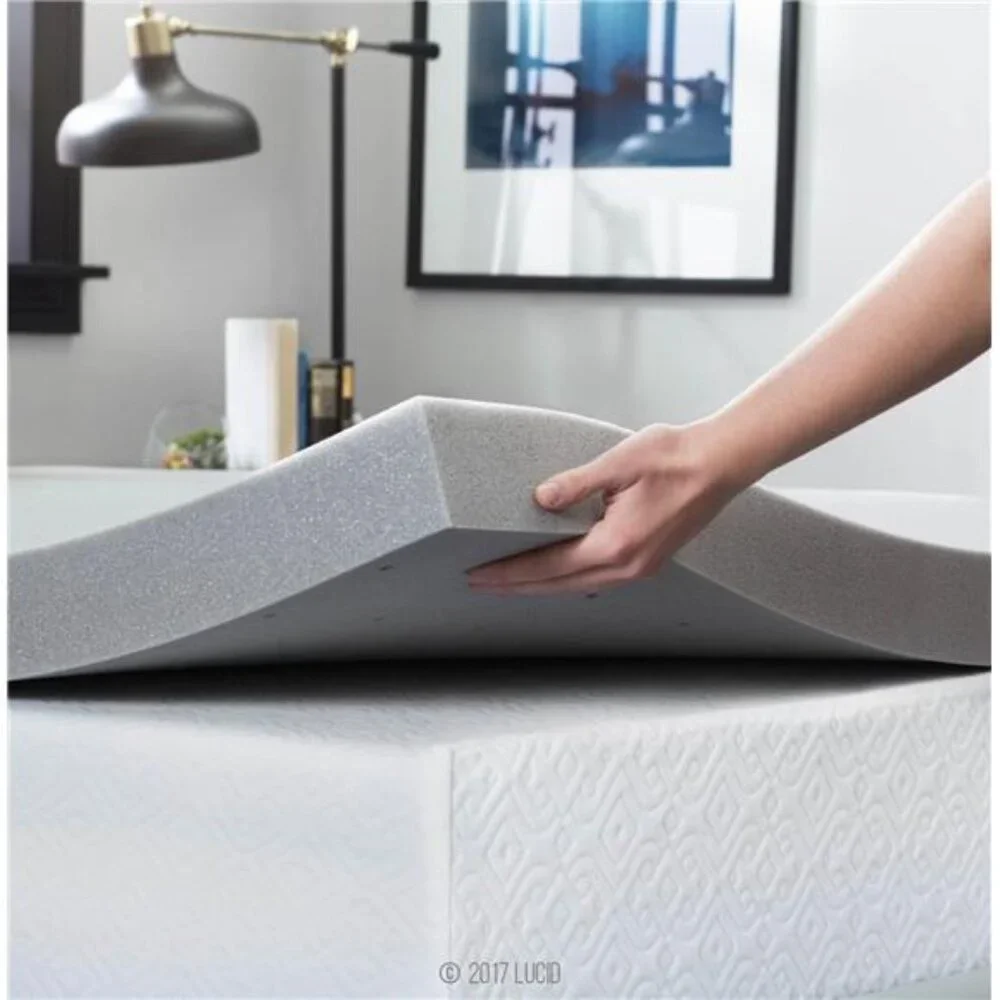 3 Inch Ventilated Bamboo Charcoal Memory Foam Mattress Topper - Twin XL